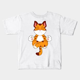 Tiger Yoga Fitness Meditation Kids T-Shirt